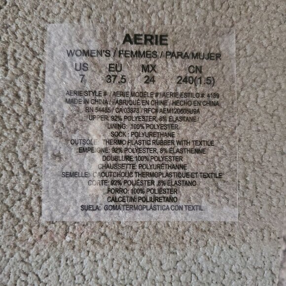 Aerie Women's Velvet Double Criss-Cross Strap Slip-On Sandals Gray Size 7 NWOT - Picture 7 of 10